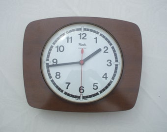 Ancienne Horloge Murale W.J. Murray Ltd à Fusée, Acajou Et Chiffres Romains (v.1880)