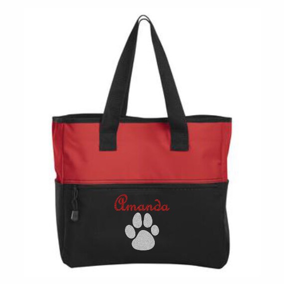 Personalized Paw Print Tote Bag