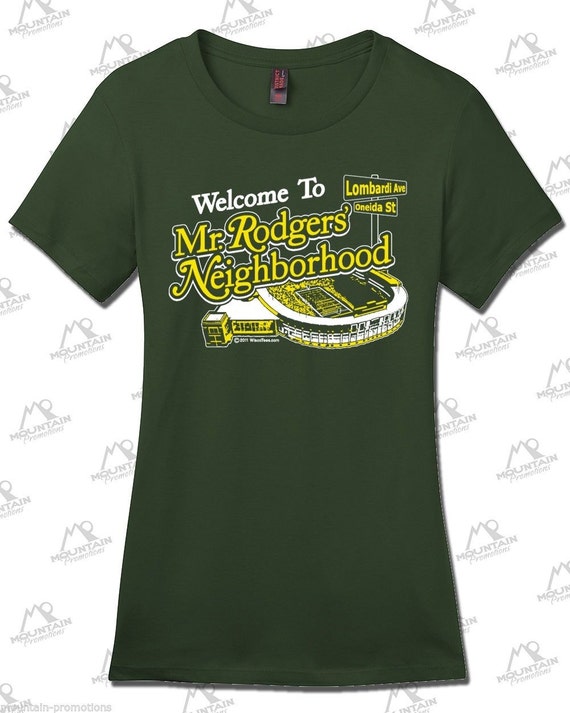 mr rogers neighborhood packers shirt