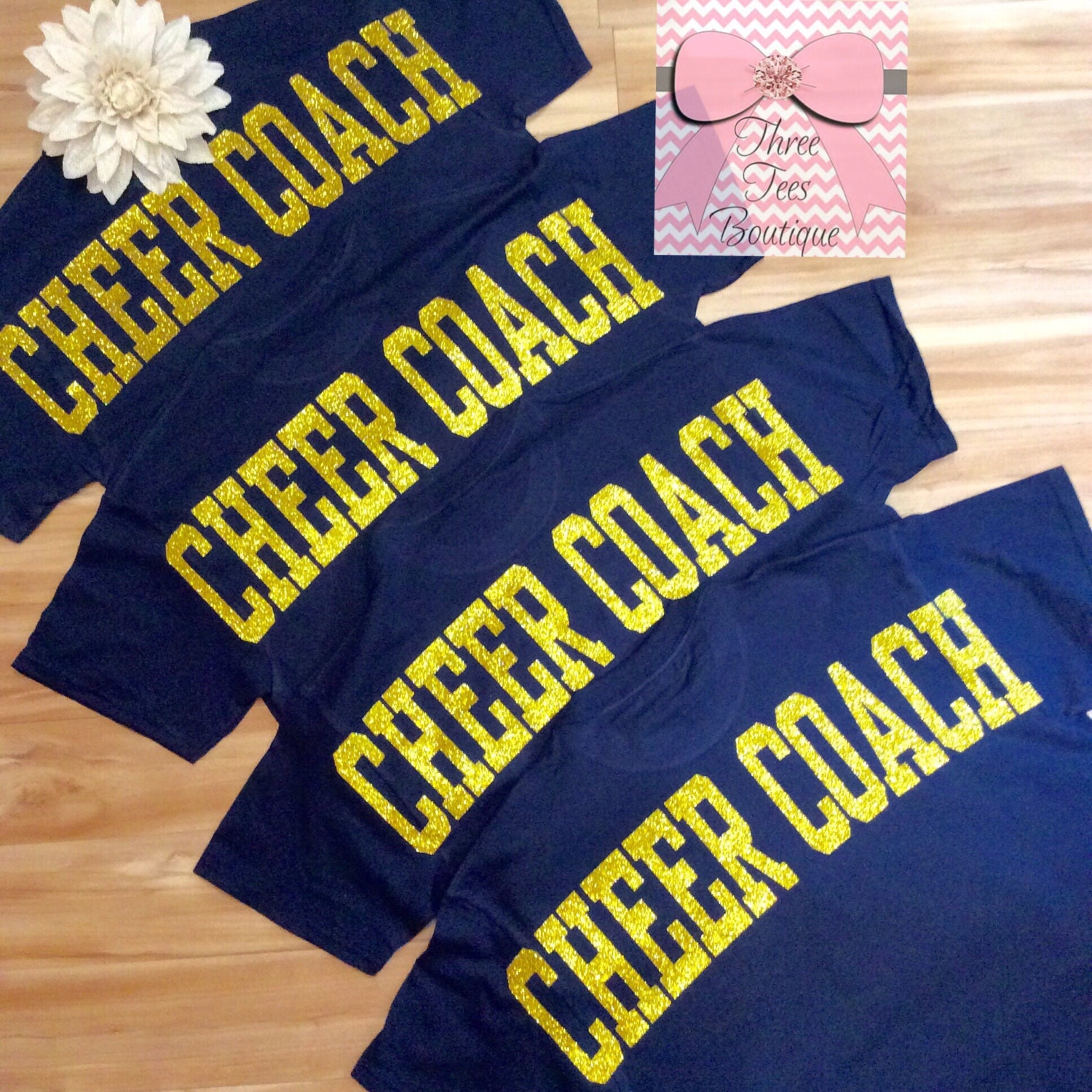 Cheer Monogram TShirt Oversized Text Cheer Coach Shirt