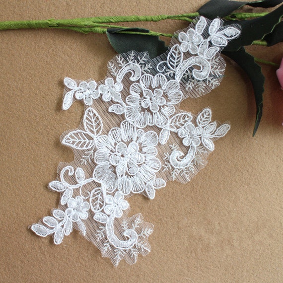 ivory lace applique