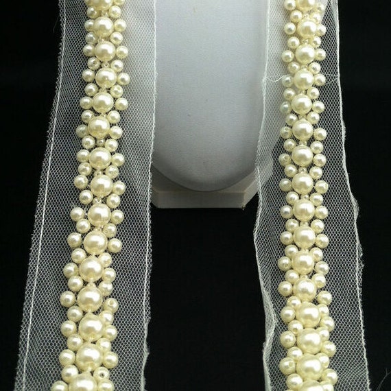 Pearl Trim Beaded Pearl Trim for dress jewelry trim wedding