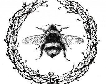 Vintage bee - Temporary tattoo