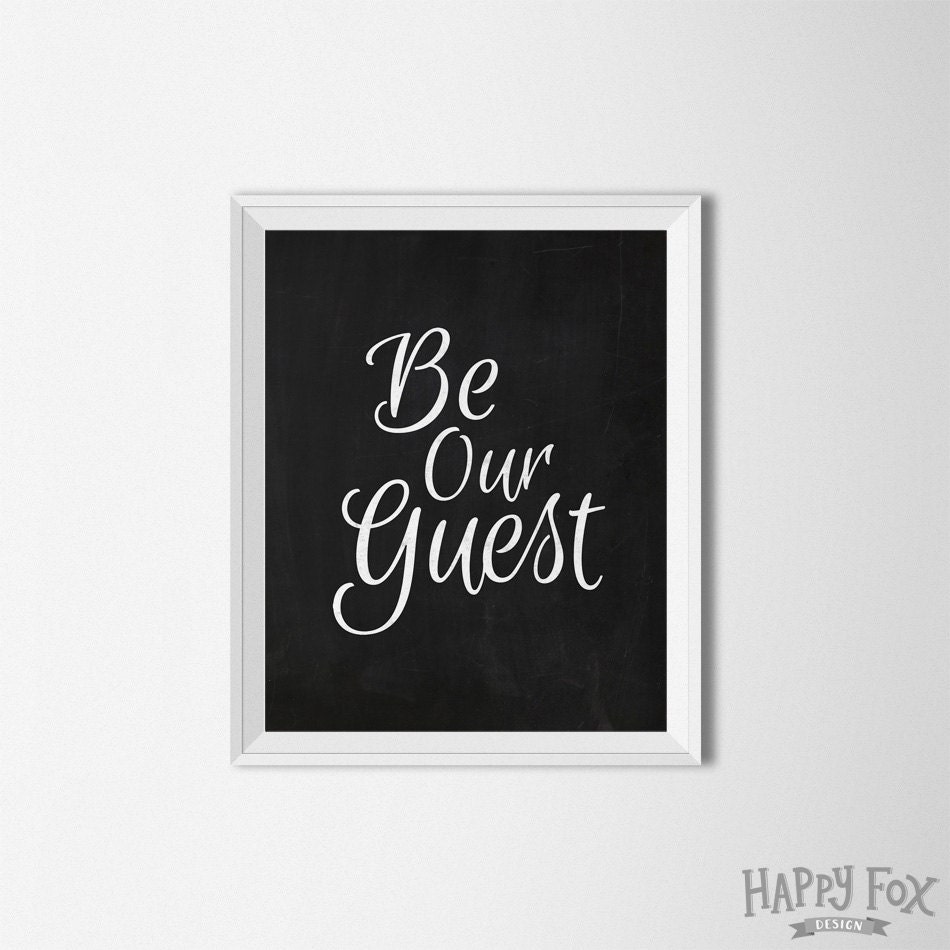 Be Our Guest Printable Art Guest Room Art Chalkboard - ðzoom be our guest printable art guest room art chalkboard - ðzoom