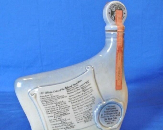 Storewide 25% Off SALE Vintage 'National Association of Jim Beam Bottle & Speciality Clubs' Liquor Decanter Featuring Alaska State Design