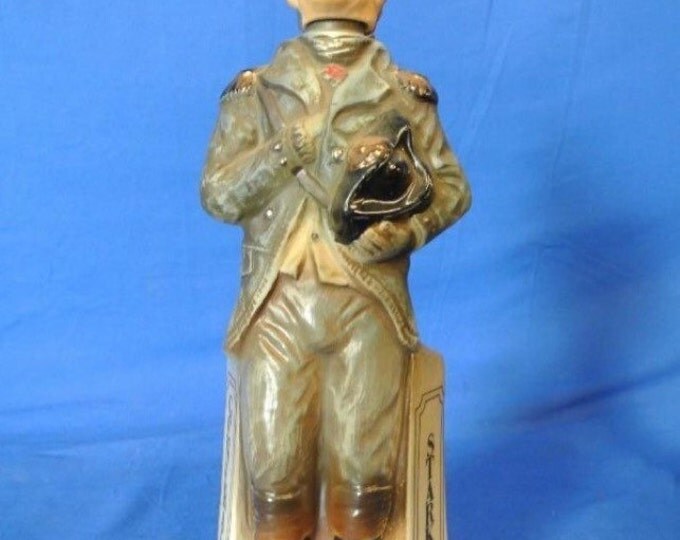 Storewide 25% Off SALE Vintage Original Jim Beam Liquor Decanter Featuring General John Stark The American Civil War Hero Standing At Attent