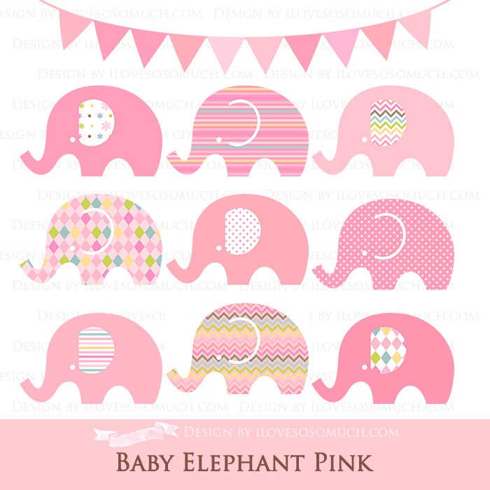 free pink baby elephant clip art - photo #41