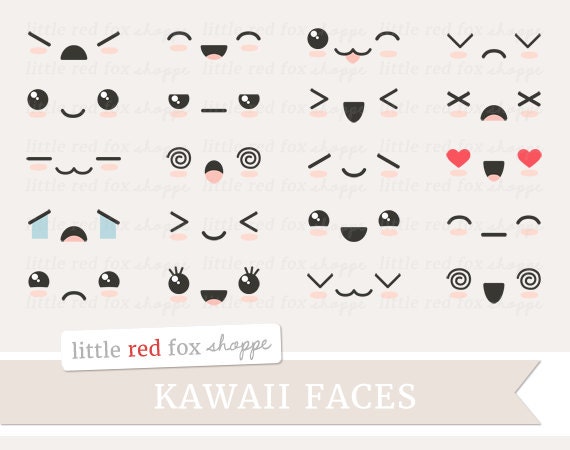 kawaii face clipart cute faces clip art