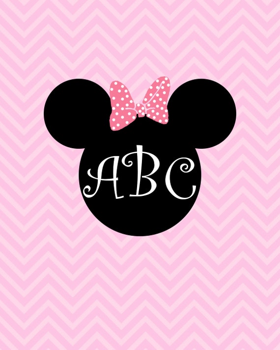 Download Minnie Mouse Inspired Monogram SVG and DXF JPG for Cricut