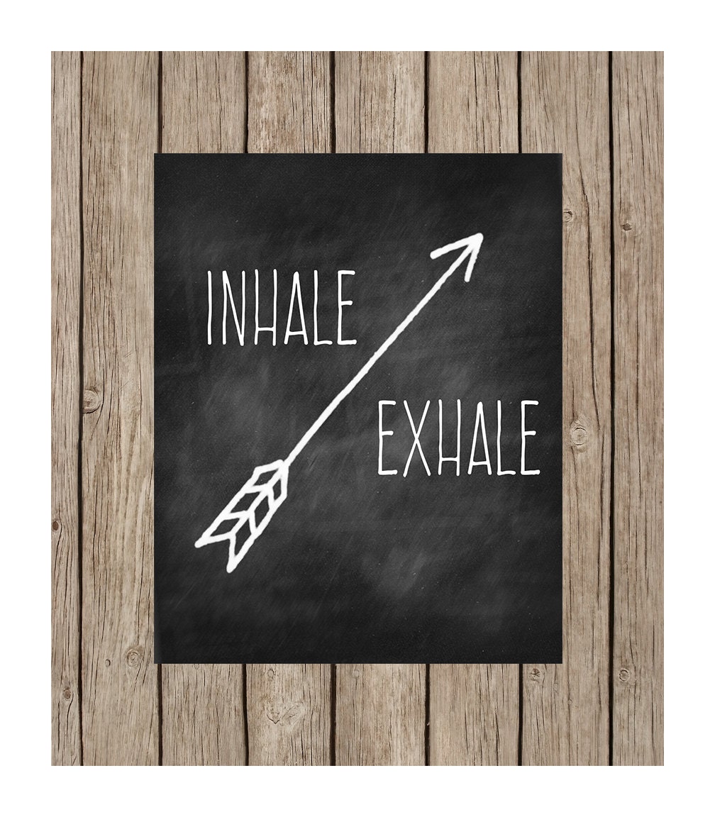 Inhale Exhale Design printable wall art instant download