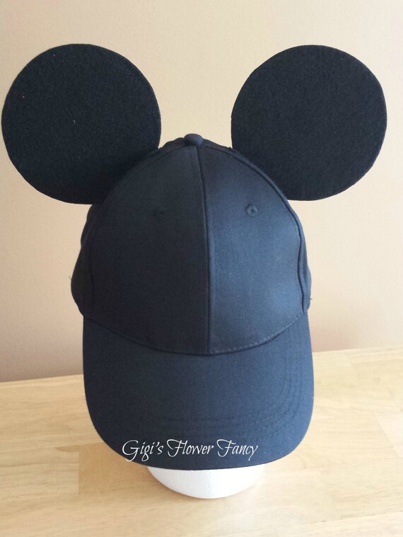 Mickey Mouse Inspired Ears Black Baseball Cap for guys/boys