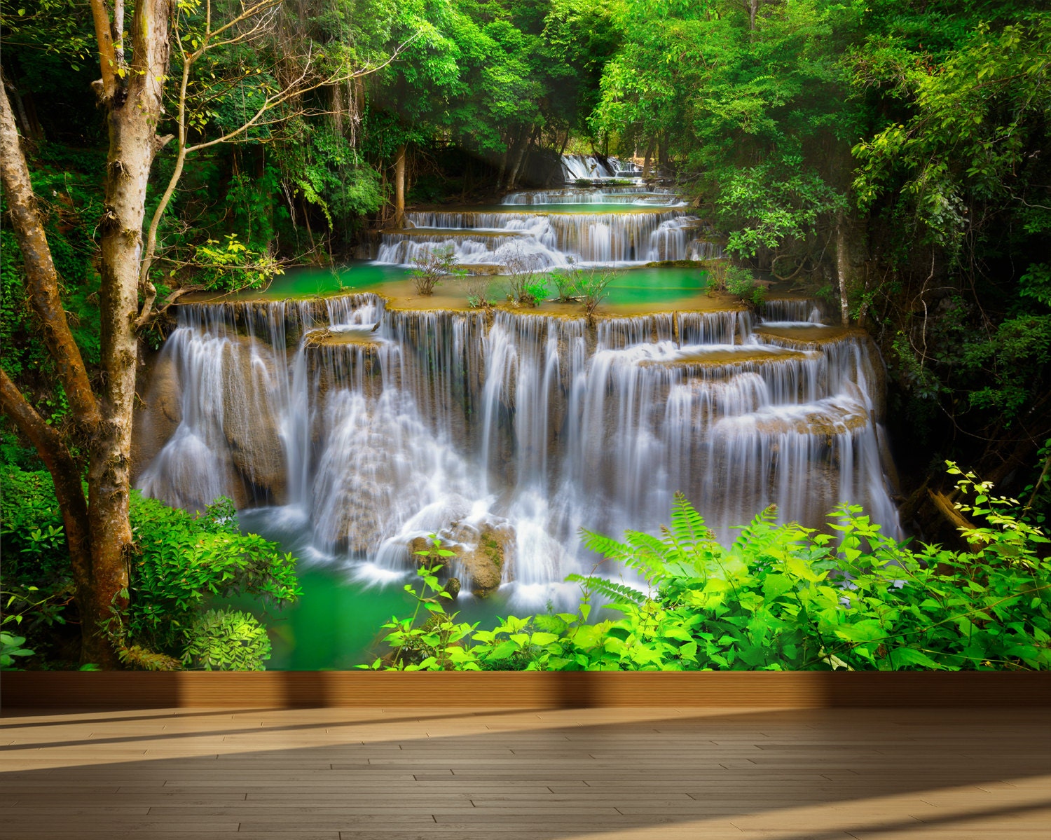 Wall Mural Waterfall In Deep Forest Peel And Stick 6378