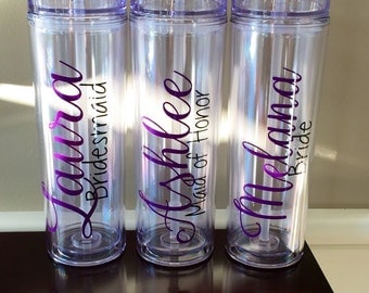 Personalized Tumblers, Inexpensive Bridesmaids Gift, Teacher Tumbler, Personalized Bridesmaid Cup, Gifts for Bridesmaids, team tumbler,