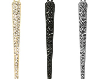 Pave Crystal Spike Charm (1pc)