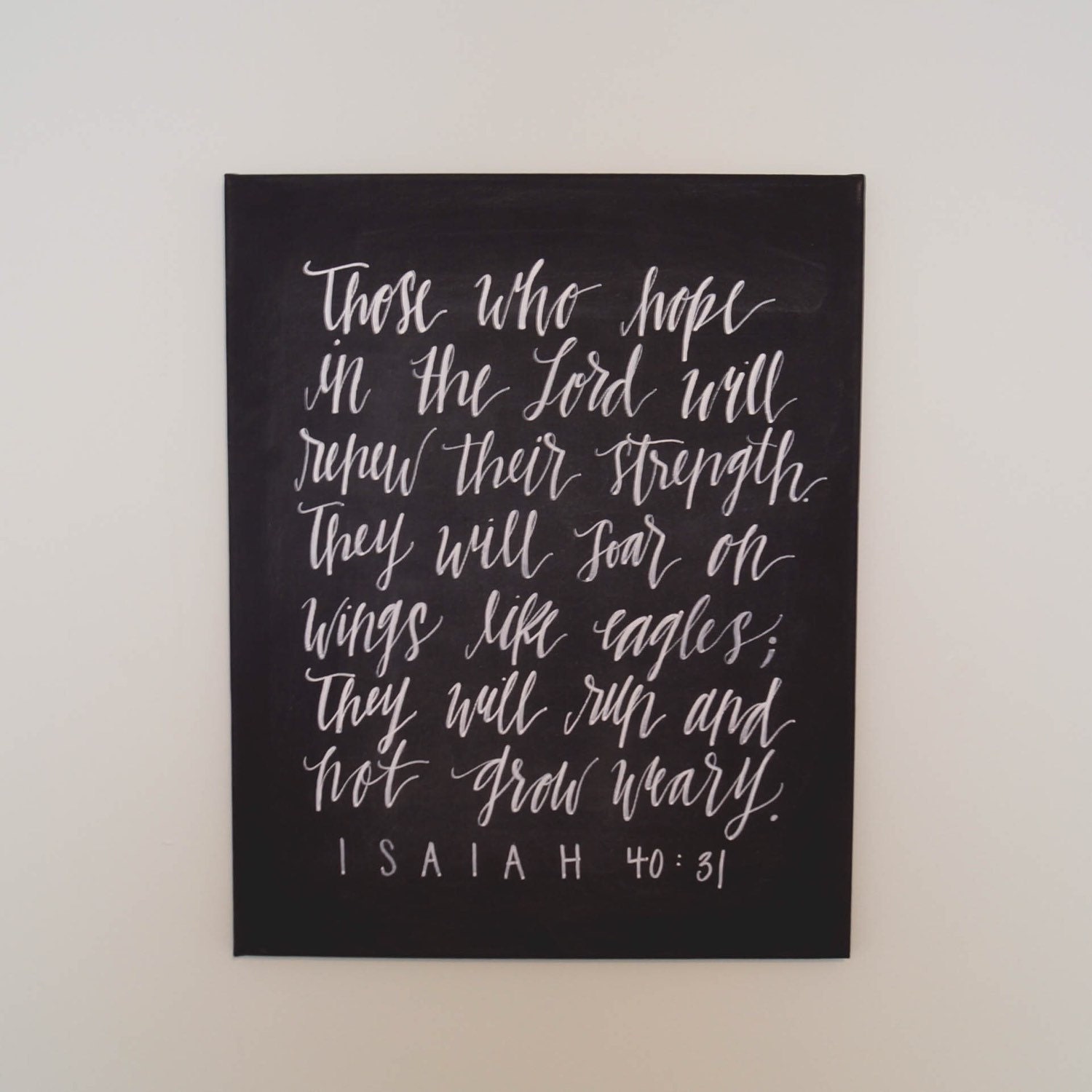 Bible verse chalkboard canvas
