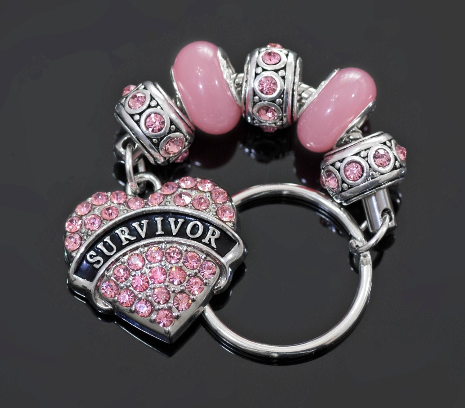 Breast Cancer Keychain Cancer Awareness Keychain by