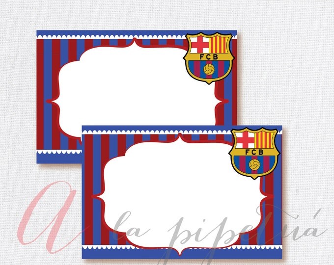 Barcelona printable. Printable Favor Tags Soccer Birthday diy Thank You Tags. Barcelona signs. INSTANT DOWNLOAD