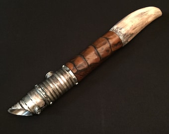 Rancor Leather and Tooth Lightsaber Hilt! Can be Upgraded with Electronics!