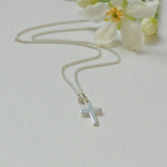 Child's Cross Necklace christening for babies Baptism