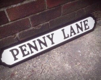 The Beatles Inspired Penny Lane Faux Cast Iron Street Sign