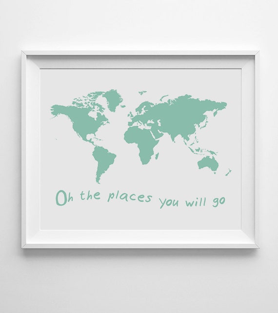 Nursery print mint green decor mint nursery by WallArtPrintables