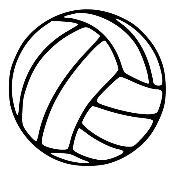 Volleyball Outline Die-Cut Decal Car Window Wall Bumper Phone