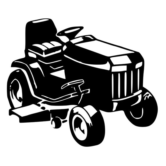 Riding Lawn Mower DieCut Decal Car Window Wall Bumper Phone
