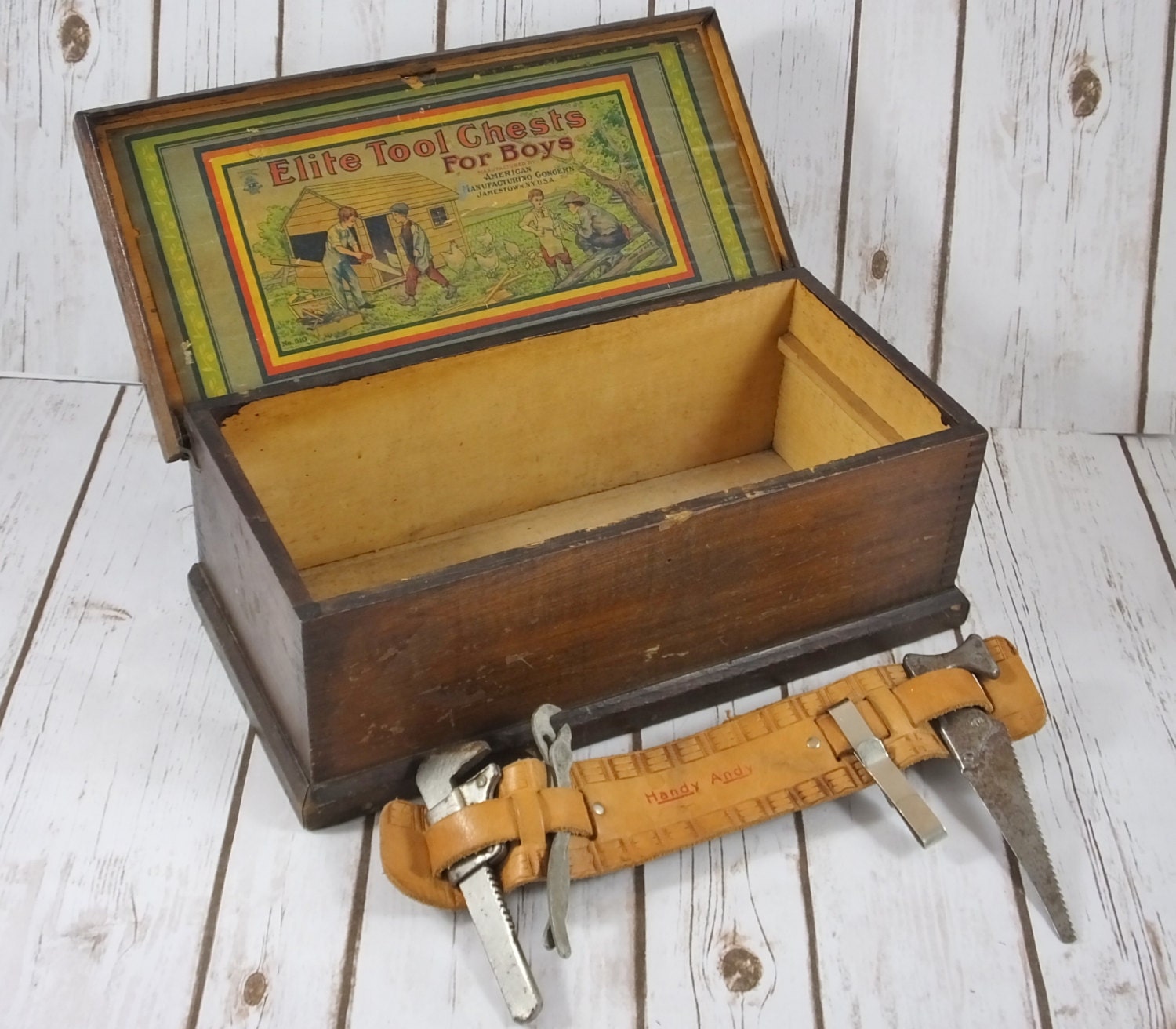 Vintage Kids Elite Tool Chest For Boys Tools & Tool Belt