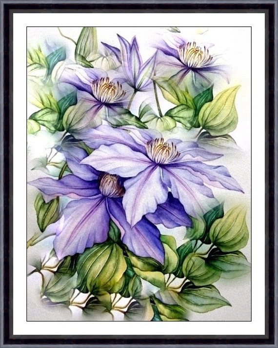 Flower Watercolor Painting - Floral  Art Print  - Watercolor Flower Watercolor Painting Flower Painting Floral Art 