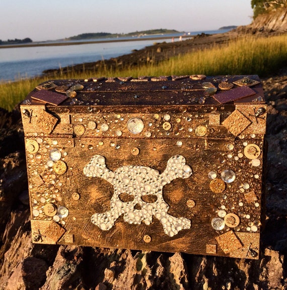 Pirate Treasure Chest with Locks and Latches for Kids