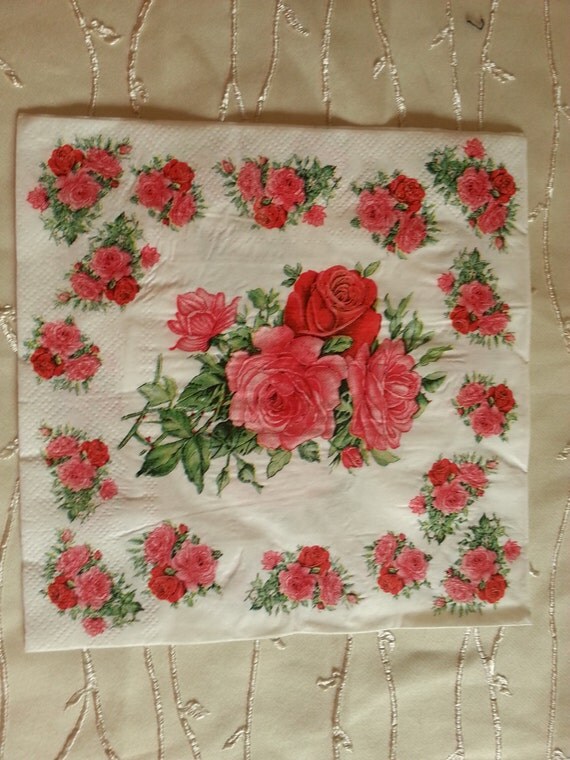 Napkins. Decoupage. Set of 3 piece Beautiful decoupage