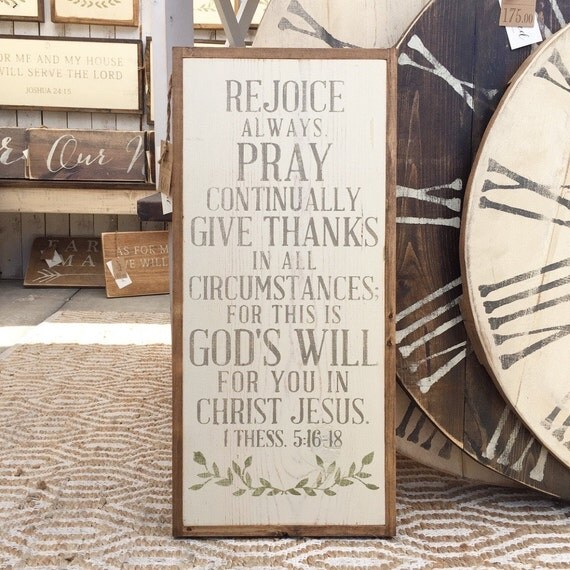 Rejoice Always Sign by TheShedInteriors on Etsy