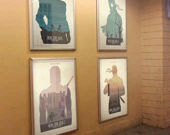 Metal Gear Solid Poster Print Collection. Minimalist Video Game Art.