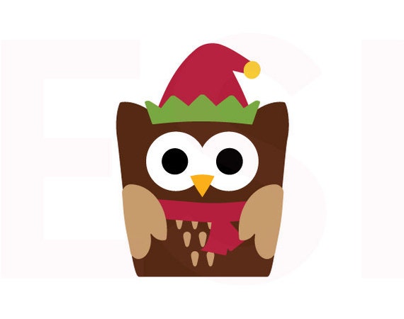 Owl SVG DXF EPS Christmas svg files Christmas by ESIdesignsdigital