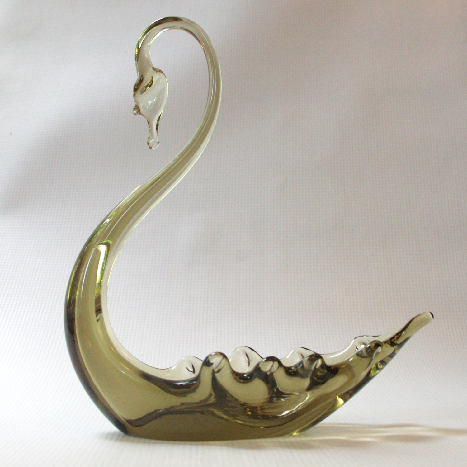 Whitefriars glass Swan 50s/60s Twilight 22cm medium/large