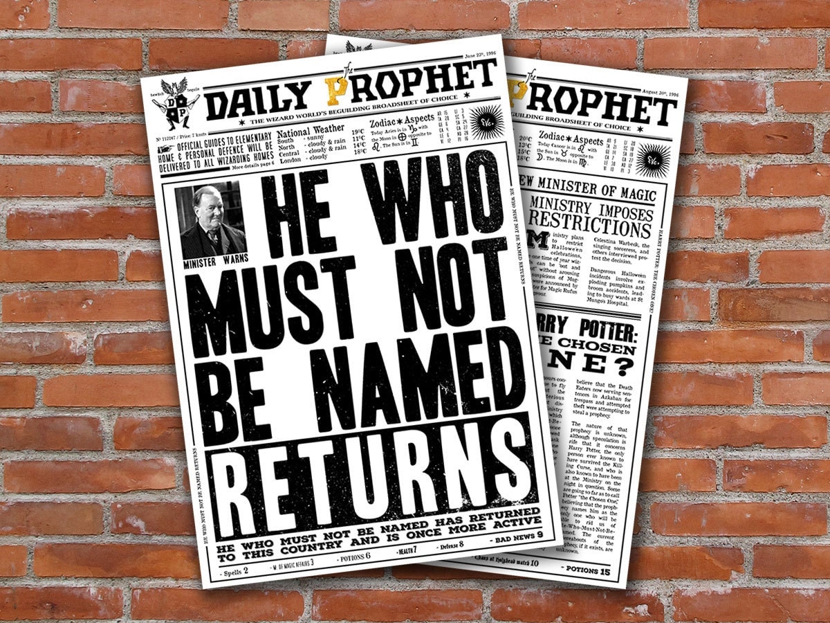 Harry Potter Daily Prophet Covers Printable Free
