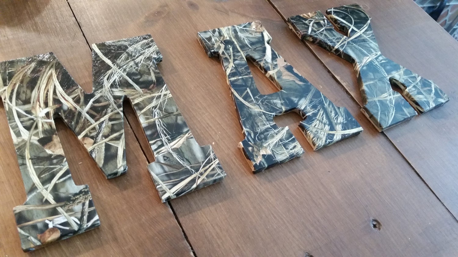 Camo Wood Letters 9 Per Letter By Downhomedixiedecor On Etsy