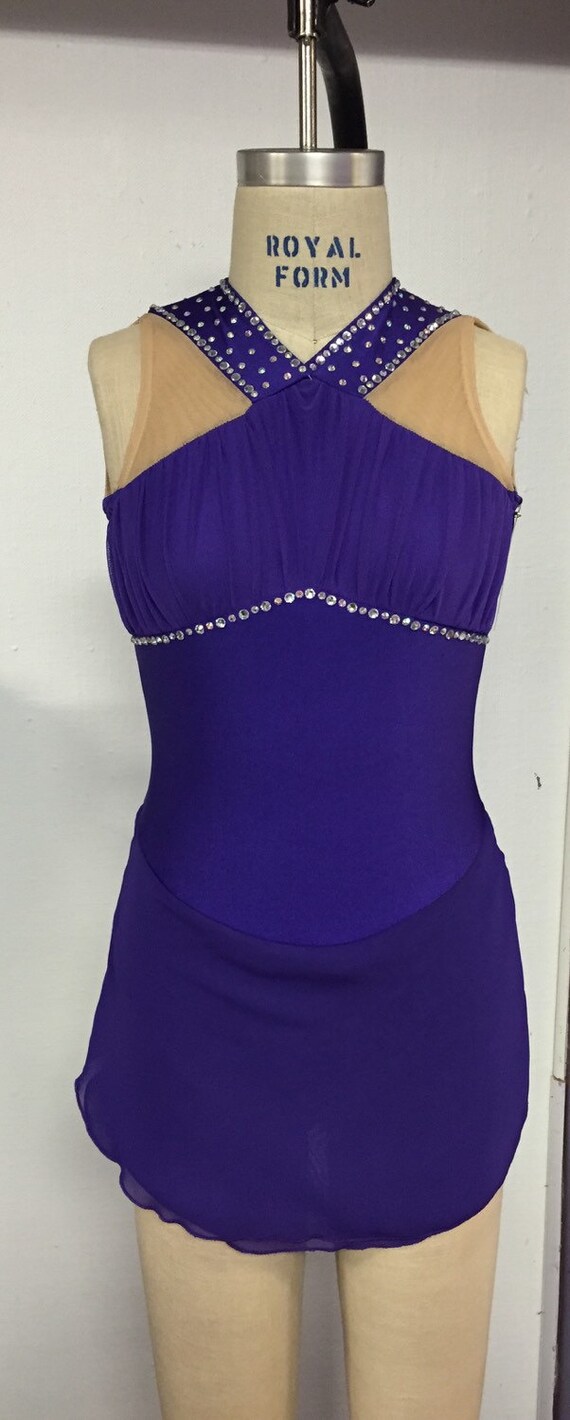 Purple figure skating dress Adult xs