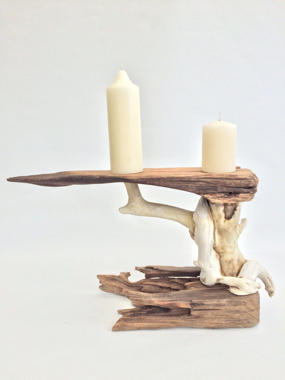 driftwood candle holder