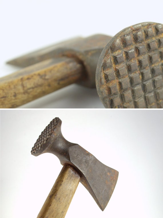 Vintage Hammer Meat Tenderizer / Meat Hammer / Wood Handle