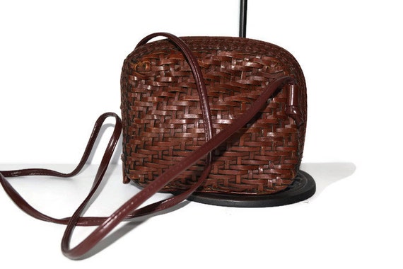 basket weave leather bag