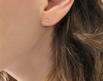 Gold stud earrings 14k, solid gold stud earrings, real gold jewelry, gold post earrings, tiny studs