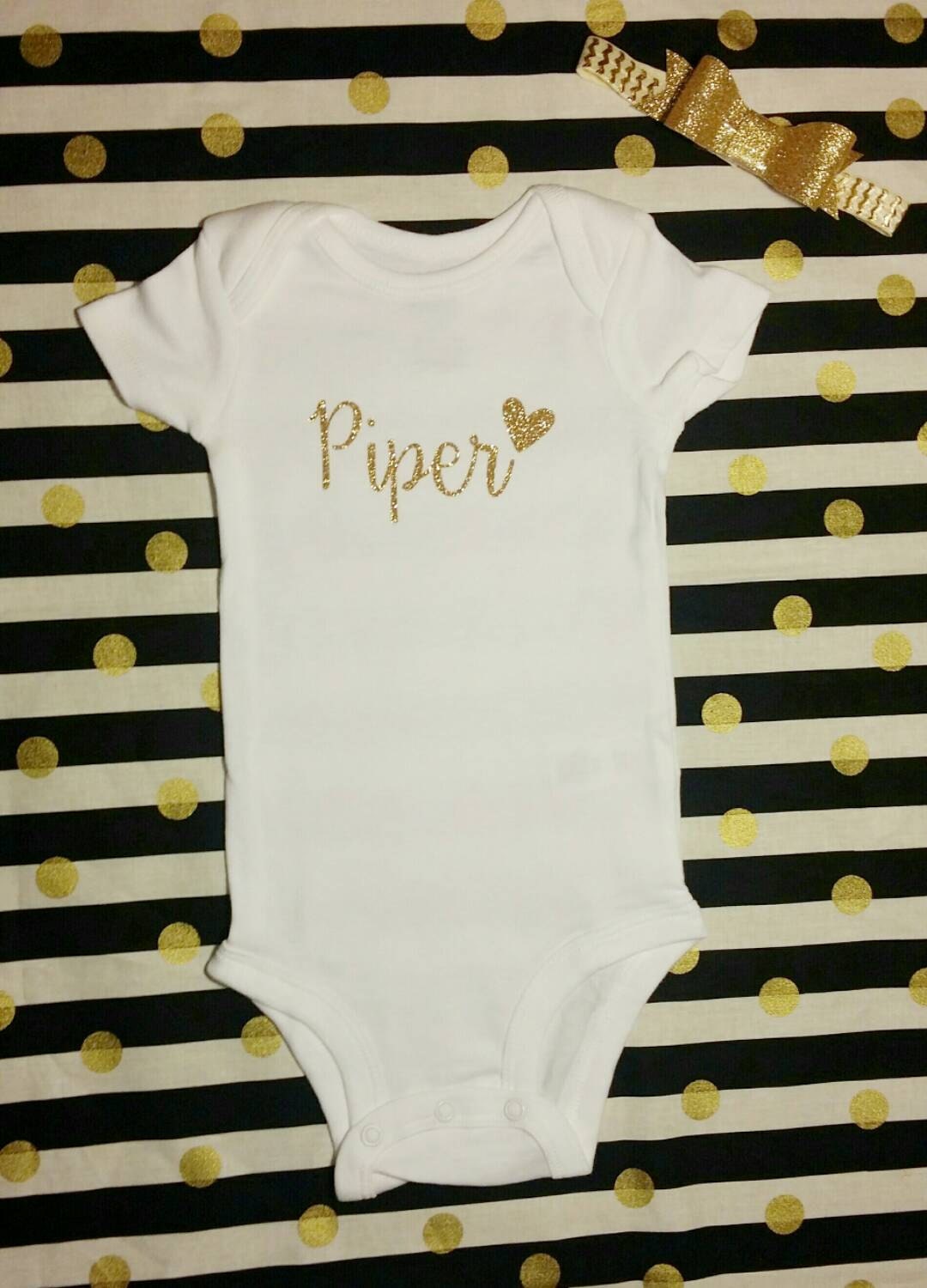 Personalized custom name baby girl onesie by MissEmalynsCloset