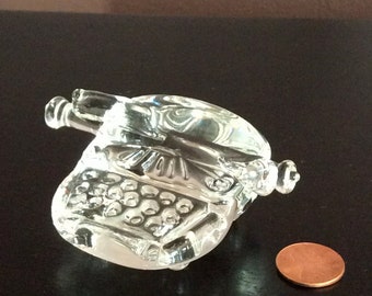 Glass Typewriter Figurine