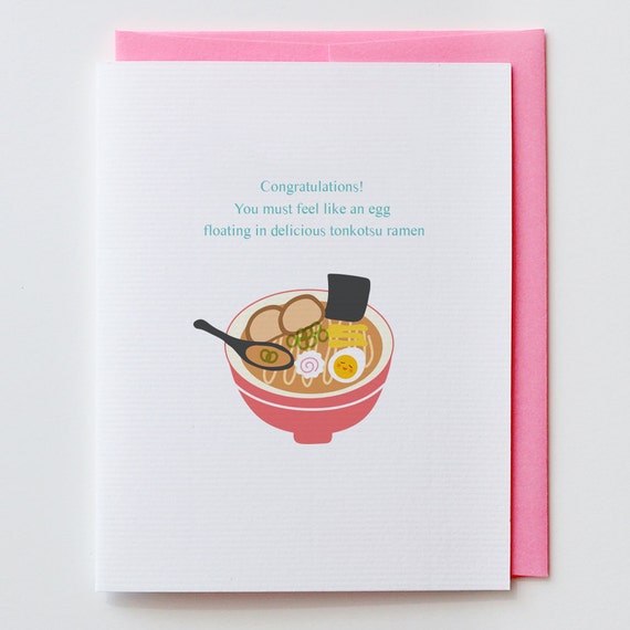 Tonkotsu Ramen Congratulations Japanese Greeting Card