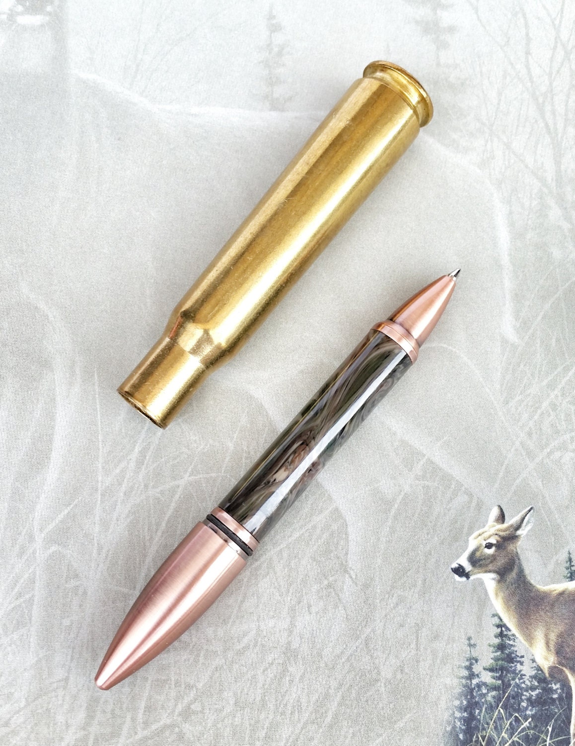 50 caliber bullet machine gun cartridge flip pen