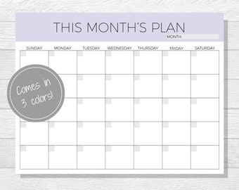 2016 Monthly Planner Printable Monthly by PurposefulPrintables