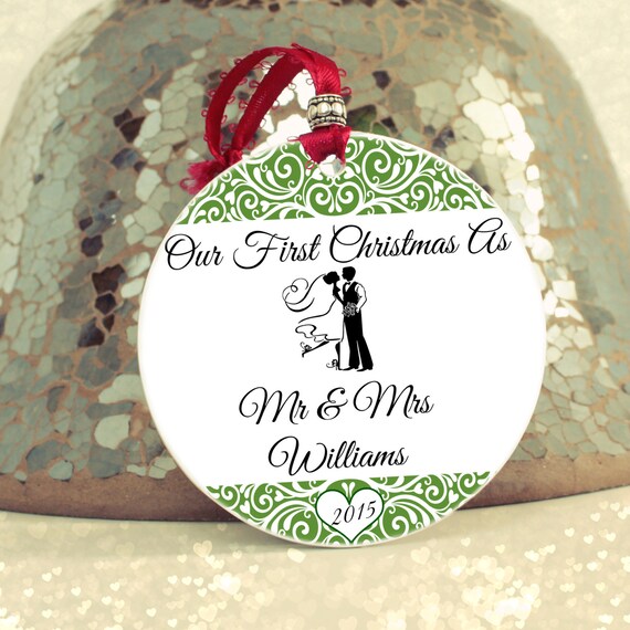 wedding gift christmas tree ornament green by thepressstation wedding gift christmas tree ornament green by thepressstation
