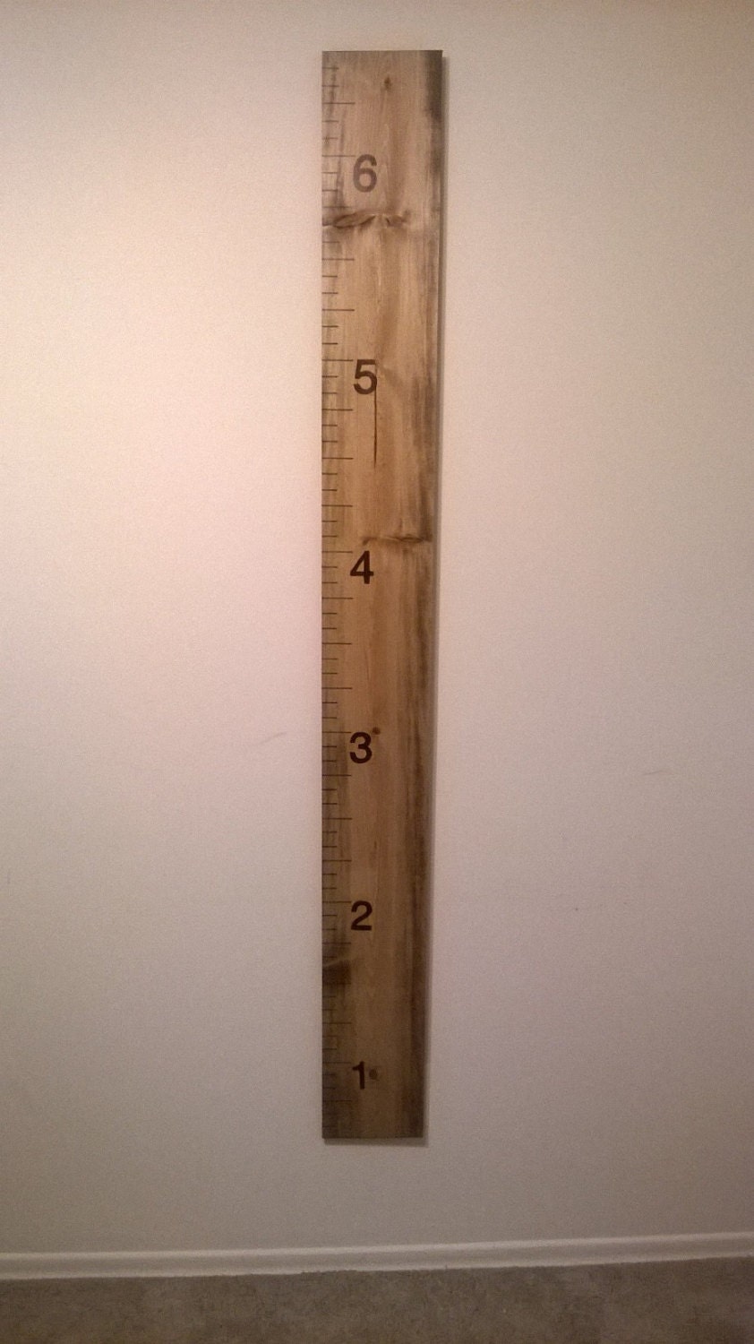 wooden growth chart kids full size ruler by robertscraftshop