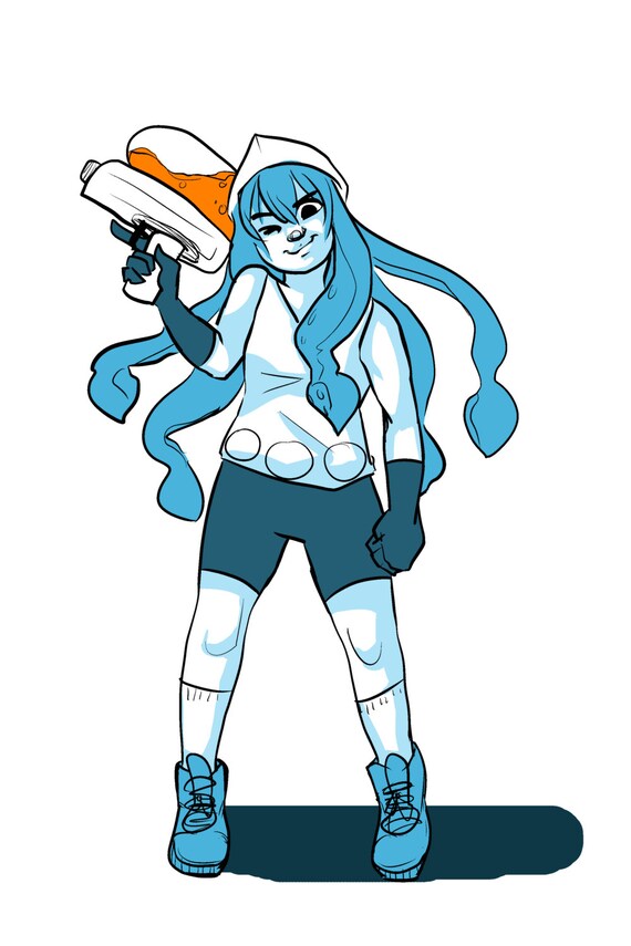 Squid Girl Ika Musume X Splatoon Crossover Small Print 5324